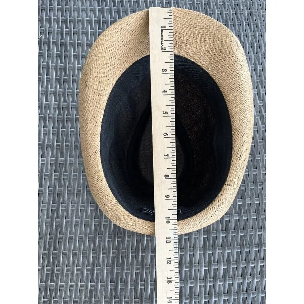 NWOT G.H. BASS & CO UNISEX PAPER FEDORA HAT SIZE M/L